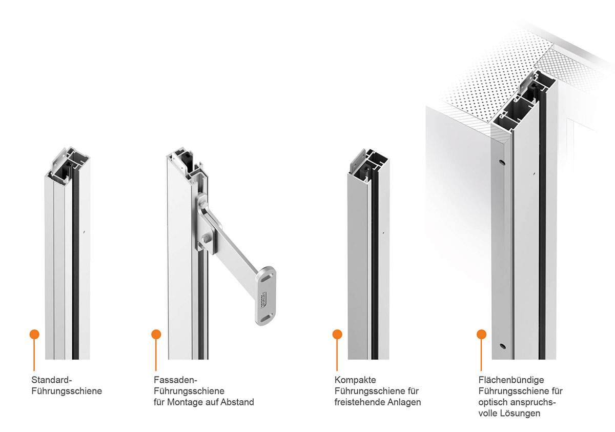 ROMA zipSCREEN.2 Führungsschienen